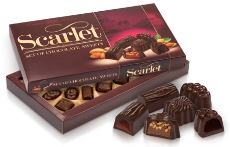 Конфеты Скарлет (SCARLET) (220 г), Бисквит-шоколад (ХБФ) - 19341