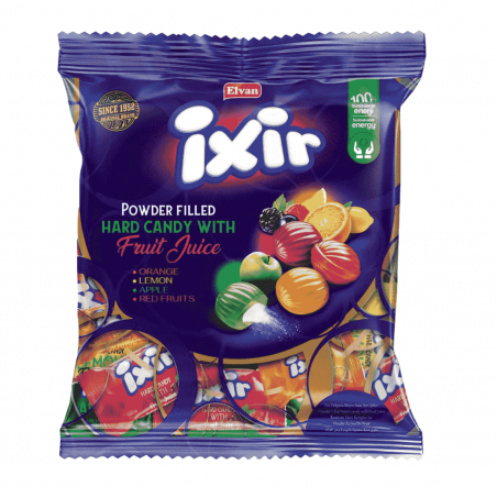 Конфеты Ixir со вкусом фруктов и фруктовой начинкой (1 кг), Elvan (Турция) - 19786