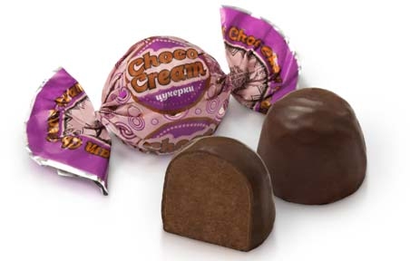 Цукерки Choco Cream (4 кг), Бісквіт-шоколад (ХБФ) - 19484