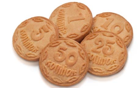 Печенье Монетки (5 кг), Бисквит-шоколад (ХБФ) - 19348