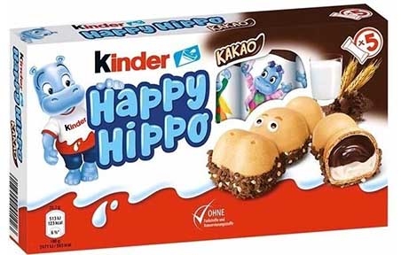 Батончик шоколадний Кіндер Kinder Happy Hippo Kakao (20,7г/ 10 шт/ящ) - 19582