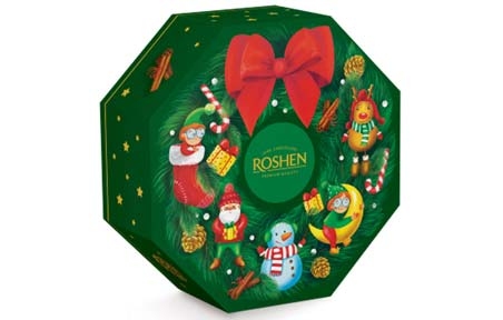 #8 Новогодний подарок Рождественский венок (424 г), Рошен, Roshen (2022) - 19254