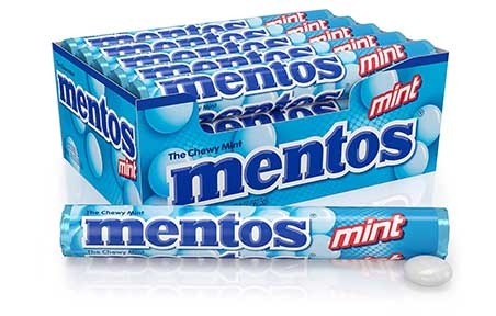 Цукерки жувальні Mentos Mint 3 Rolls (38г/20шт) - 19587