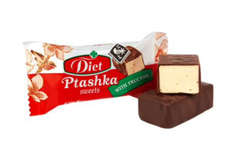 Цукерки глазуровані Пташка з фруктозою (1 кг), Житомирські ласощі - 19827