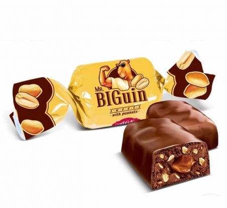Конфеты Мистер Бигуин (Mr. BIGuin) с арахисом (1 кг или 6 кг), АВК - 18241
